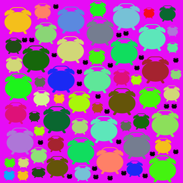 无缝闹钟包装纸设计图片下载