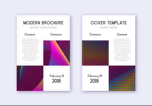 商业封面设计模板集。彩虹abstra图片下载