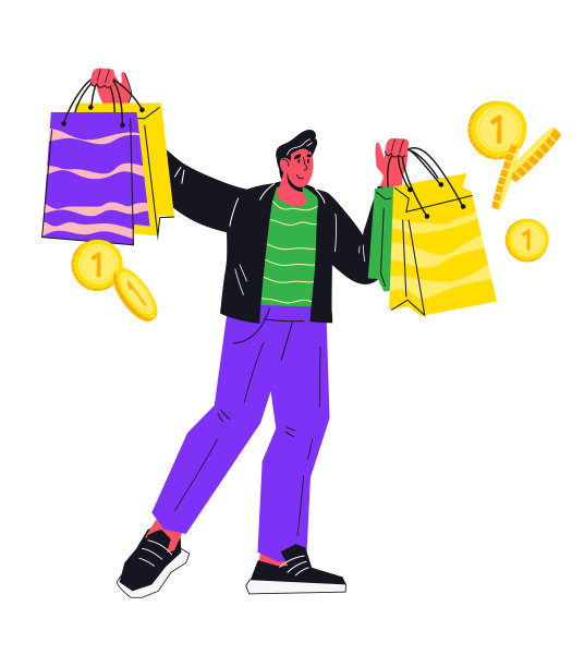 快乐的买家买便宜货，消费者买便宜货。图片下载