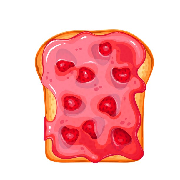 草莓果酱吐司图片下载