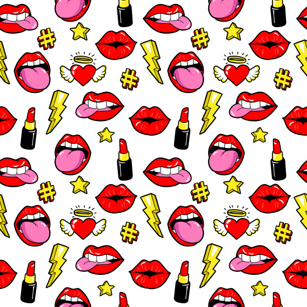 无缝模式与时尚补丁。图片下载