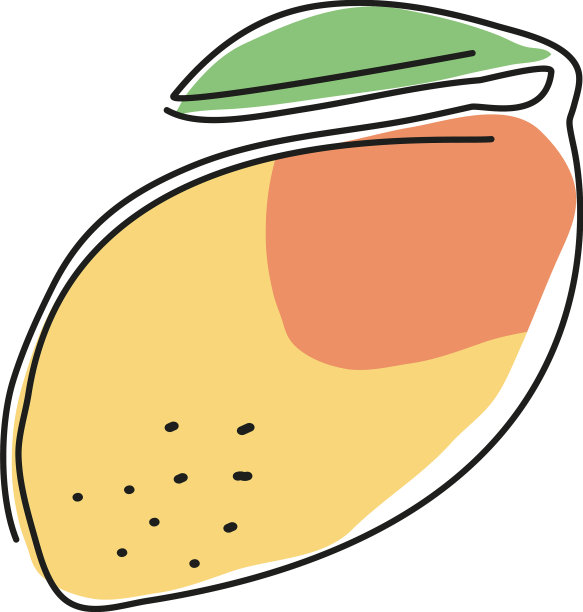 芒果水果线画图片下载