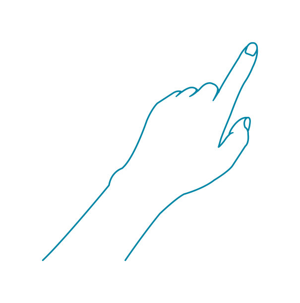 用手指触摸手机屏幕的示意图图片下载