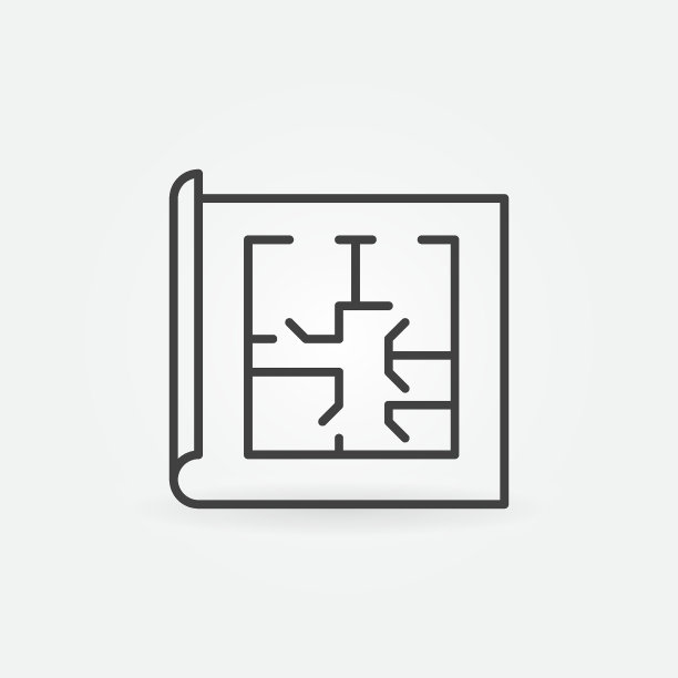 平面图线性图标图片下载