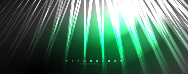 霓虹灯闪闪发光抽象线条，光束概念抽象背景。矢量插图为墙纸，横幅，背景，卡片，书插图，登陆页图片下载