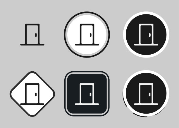 门图标，网页图标集，图标集合。简单的图片下载