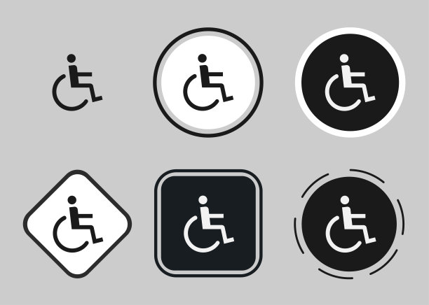 残疾人图标，Web图标集，图标集合图片下载