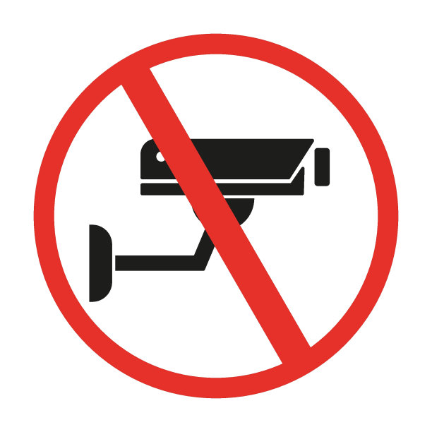 禁止监控摄像头。矢量图图片下载