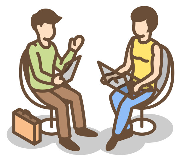 商务会议等距图标。两个人谈话图片下载