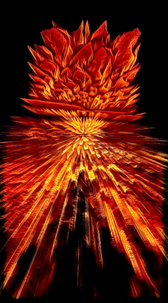 熔岩流的三维爆炸表面视图图片下载