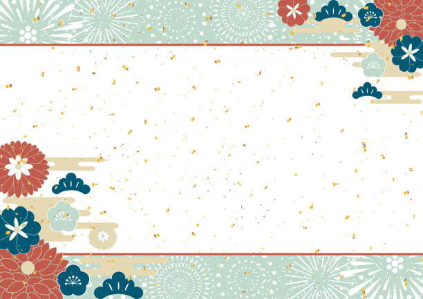 日本新年花背景图片下载