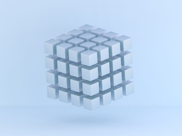 蓝色方块图片下载