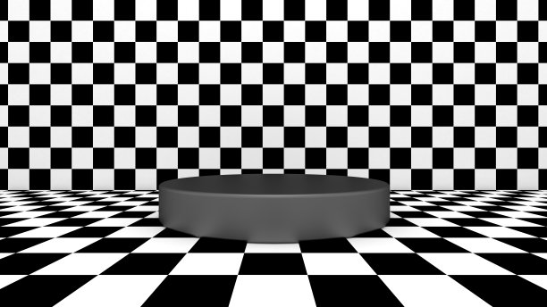 带有讲台的抽象作品3D渲染图片下载