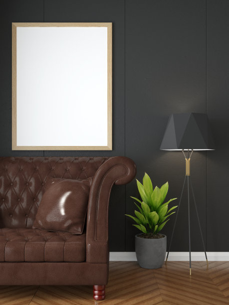 房间里有沙发，墙上有个相框图片下载