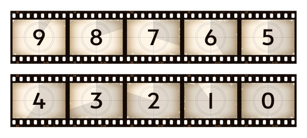 电影幻灯，时间倒计时，垃圾电影图片下载