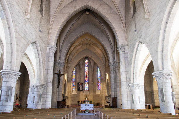 La Haye-du-Puits。圣约翰福音教堂。Manche。诺曼底图片下载