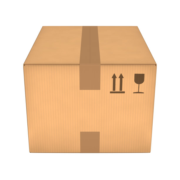 纸箱在白色背景上的3D插图图片下载