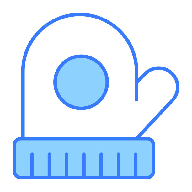 手套图标，现代风格的圣诞和新年线图标，孤立的冬季节日符号图片下载