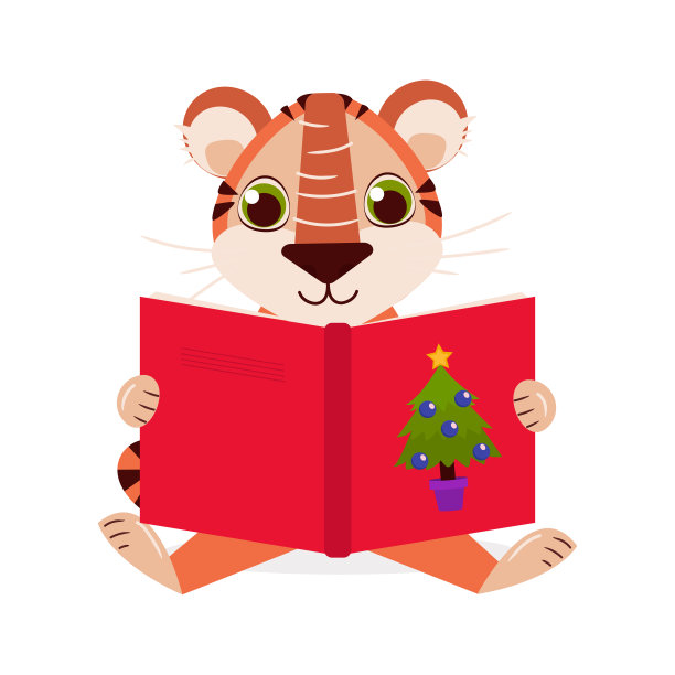 冬天可爱的老虎图片下载