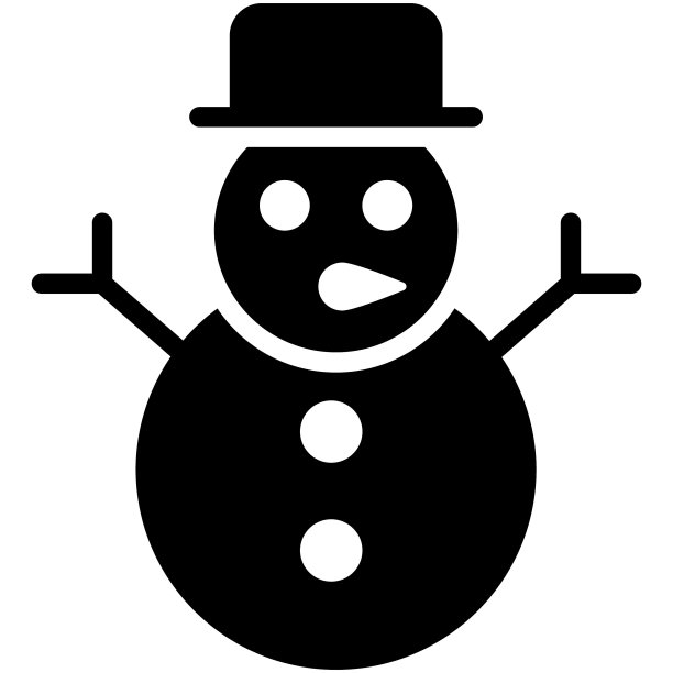 雪人图标，现代风格的圣诞和新年线图标，孤立的冬季节日符号图片下载