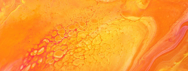 抽象流体艺术背景暗橙和黄色的颜色。液体的大理石。丙烯酸涂料与砖渐变。图片下载