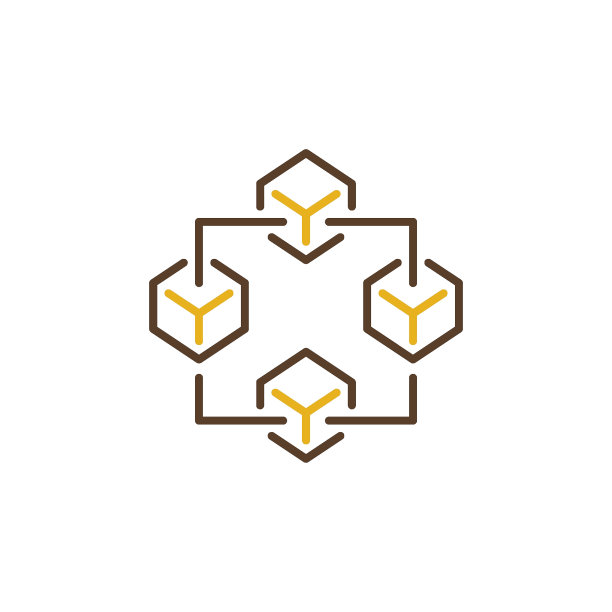 区块链创意图标。区块链矢量概念符号图片下载