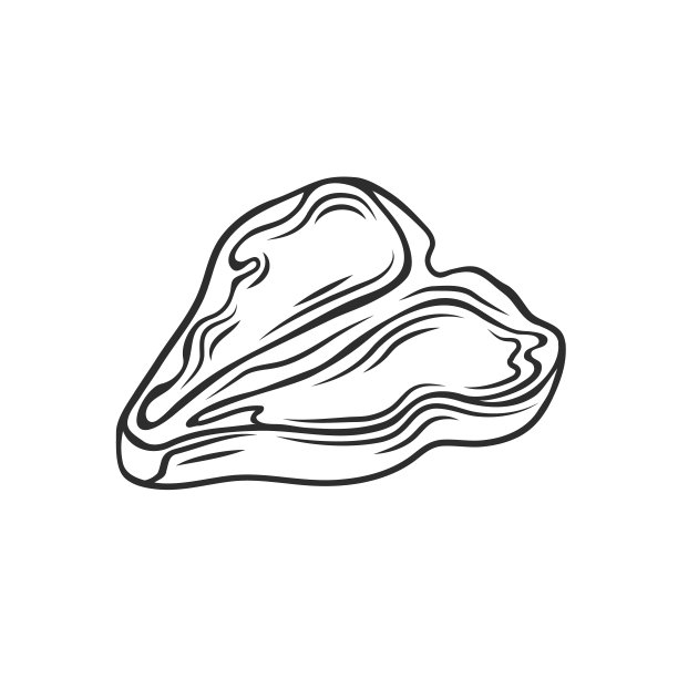 肉牛排骨轮廓图标图片下载