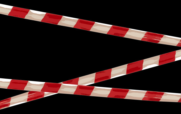 屏障胶带红白交叉线的插图。隔离带上黑色隔离带危险背景不安全区域警示线，请勿进入，概念无入，无人通行。复制文本空间图片下载