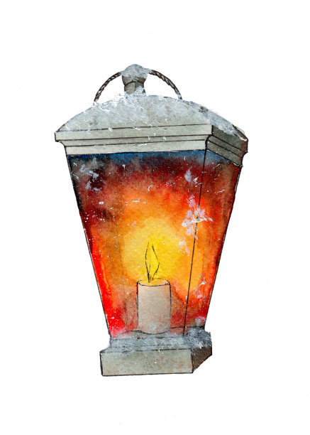 圣诞灯梯形图片下载