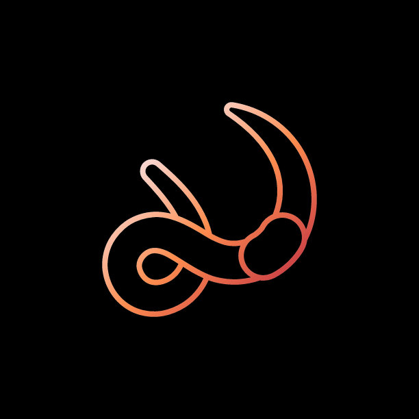 矢量地球蠕虫矢量概念轮廓彩色图标图片下载