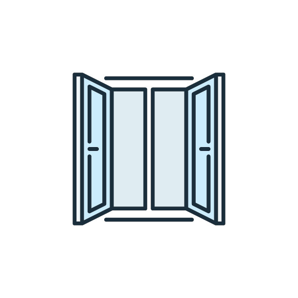 窗口矢量概念彩色图标或符号图片下载