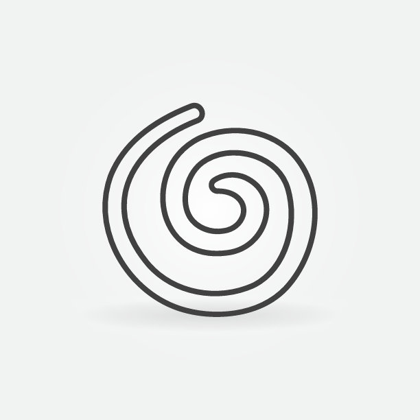 蛔虫矢量蛔虫概念简单线性图标图片下载