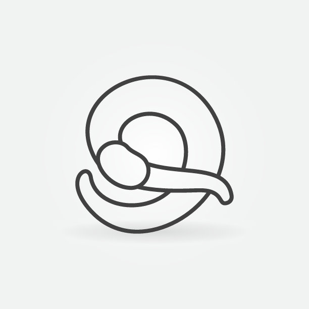 蠕虫或蚯蚓轮廓矢量概念圆图标图片下载