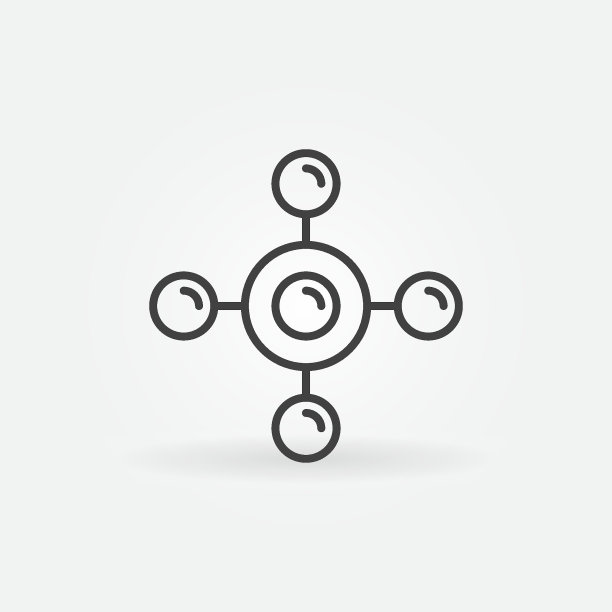 分子矢量化学概念概述简单图标图片下载