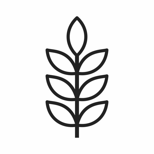 小麦轮廓风格图标图片下载