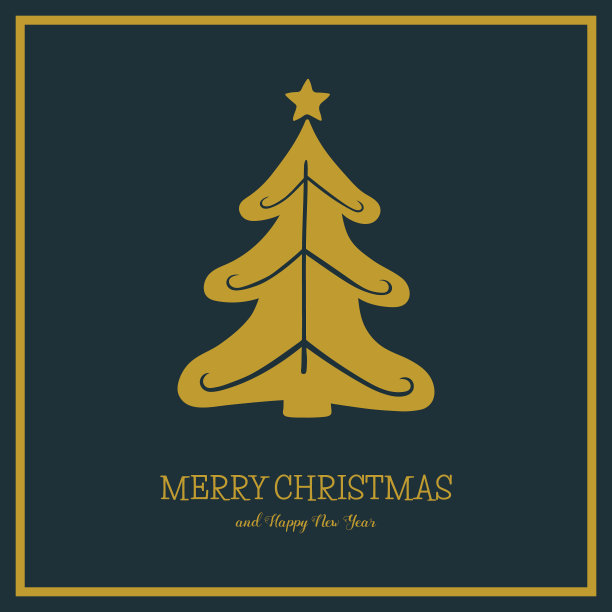 手绘圣诞树与愿望。圣诞装饰。向量图片下载