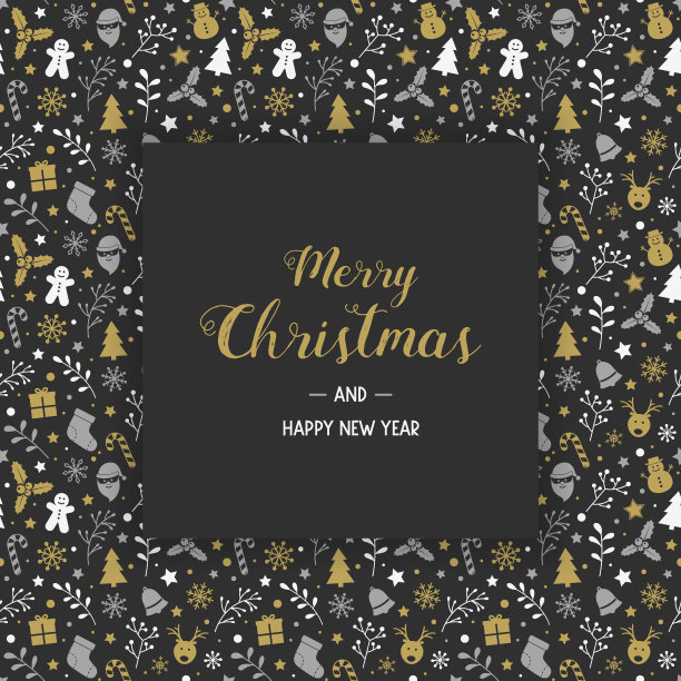 有装饰品的圣诞卡。圣诞背景和愿望的概念。向量图片下载