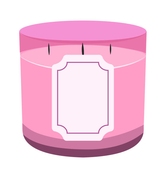 玻璃杯里的香薰蜡烛。矢量图图片下载