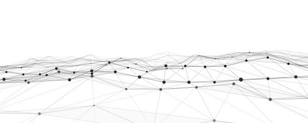白色背景上连接点和线的动态波。数字波背景概念。抽象的技术背景。大数据可视化。矢量插图。图片下载