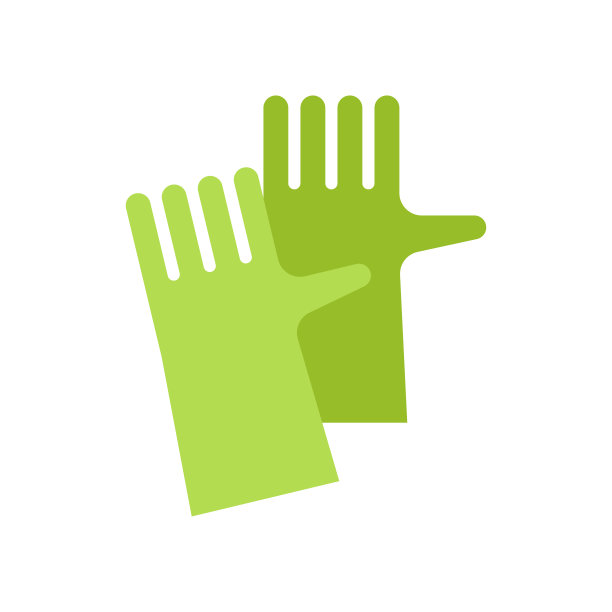 洗碗手套。清洁用橡胶手套。清洁洗涤剂和用品。图片下载