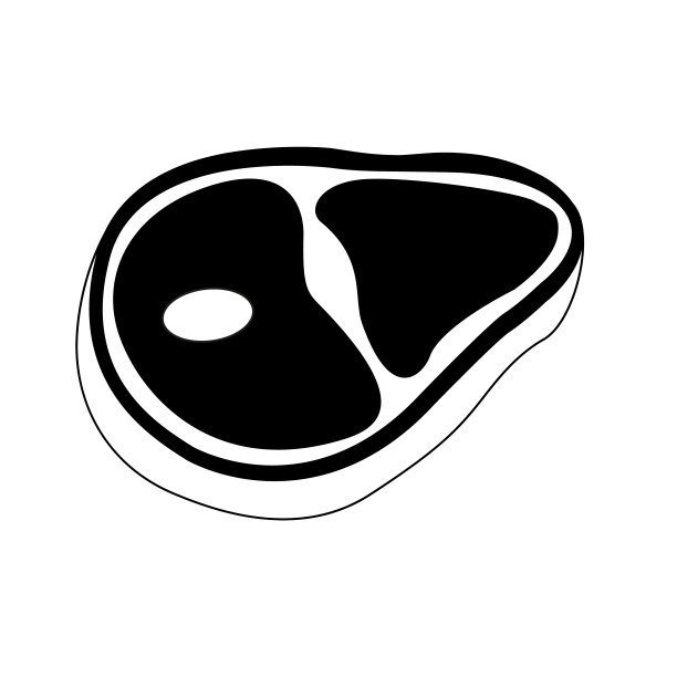 牛排。牛排剪影海报。肉铺，市场，餐厅或设计的标志-横幅，贴纸，菜单。图片下载