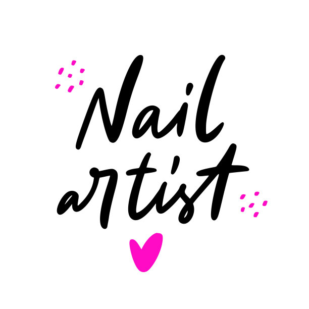 矢量书法插图。美甲师的标语印花。美甲大师、沙龙标志。关于时尚，身体护理的概念。设计社交媒体，博客，帖子，故事。图片下载