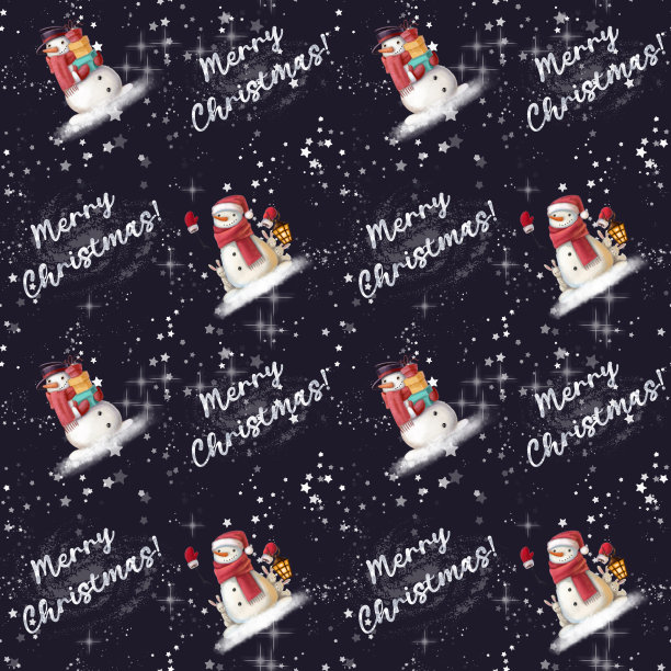 圣诞快乐无缝图案图片下载