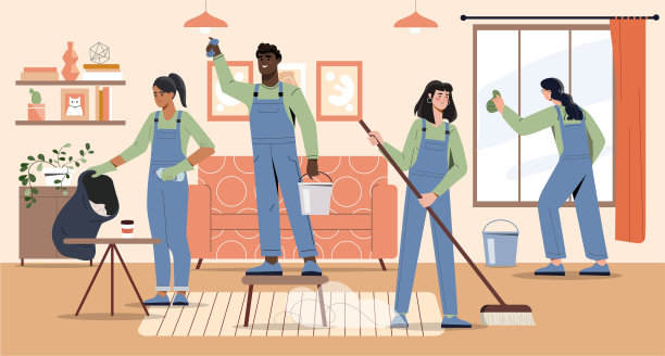 家中清洁团队图片下载