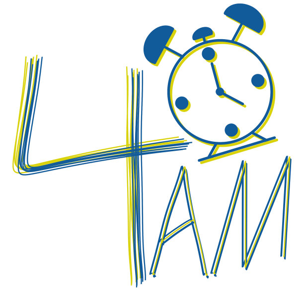 凌晨四点早起闹钟蓝黄线隔离图片下载