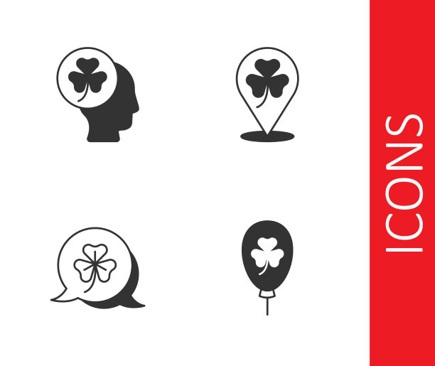 用三叶草叶头三叶草设气球图片下载