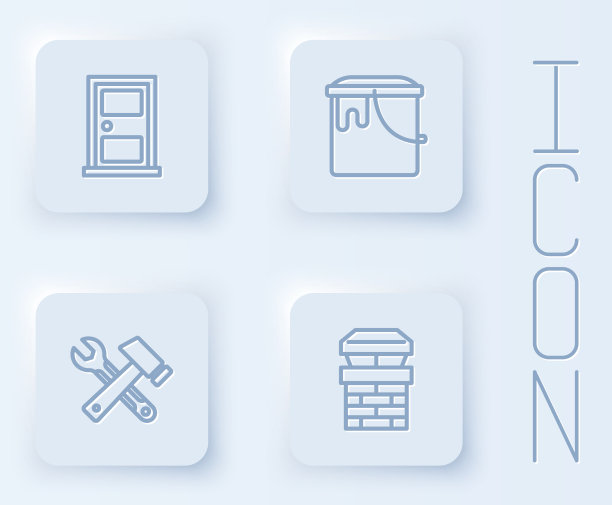 套线关门漆桶锤和门图片下载