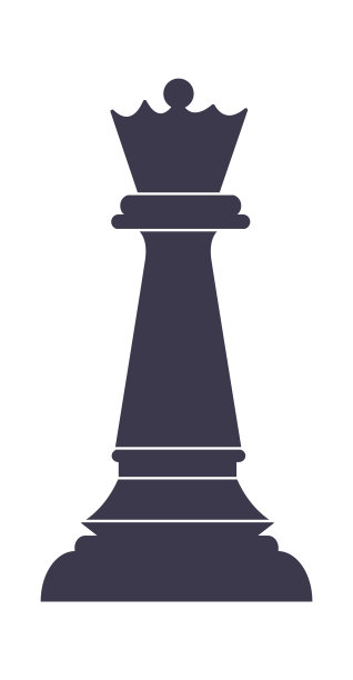 皇后国际象棋图标。矢量图图片下载