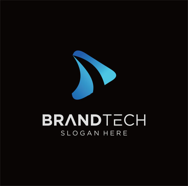 现代箭头科技标志设计技术数字模板插画图片下载