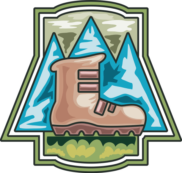 登山冒险徽章图片下载